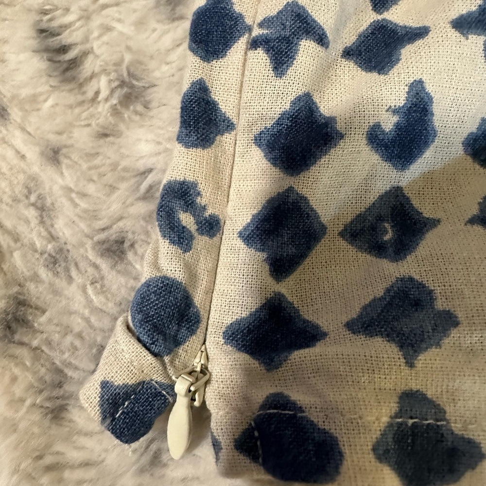 Madewell Navy and Cream Geometric Blouse - Picture 5 of 5